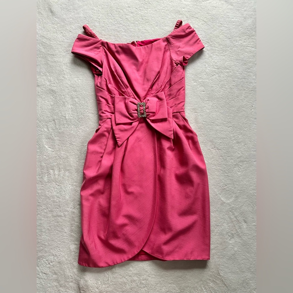 A.J. Bari Pink Silk Dress